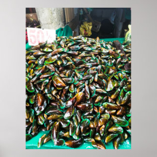 Green Lipped Mussels For Sale Poster