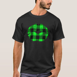 Green Lips Buffalo Plaid Lips Lucky St Patrick's D T-Shirt
