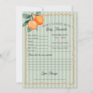 Green Little Cutie Citrus Shower Advice for Baby Invitation