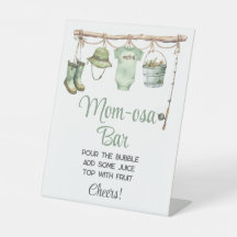 Green Little Fisherman Mum-osa Bar Baby Shower