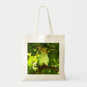 Green Little Parrot Bird Tote Bag