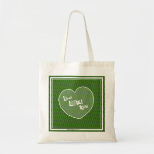 GREEN Live! Love! Knit! Sweetie♥Heart Tote Bag