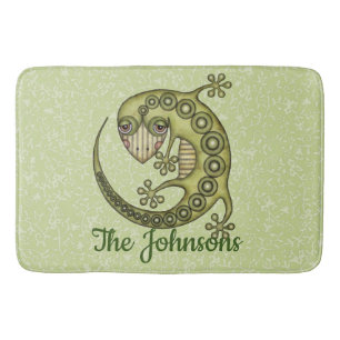 Green Lizard Bath Mat