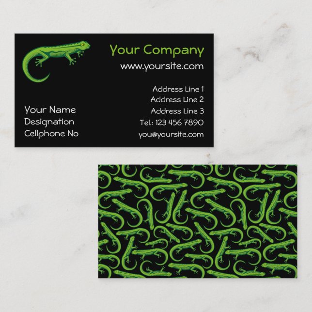Green Lizard Business Card (Front/Back)