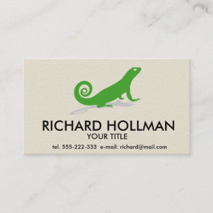 Green lizard business card