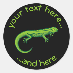 Green Lizard Classic Round Sticker
