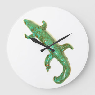 green lizard clock