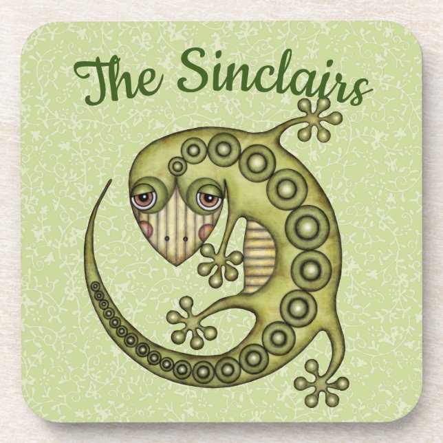 Green Lizard Coaster (Front)