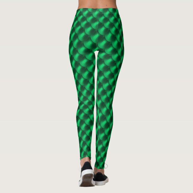 Green Lizard Cosplay Leggings (Back)