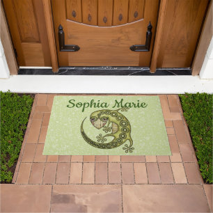Green Lizard Doormat