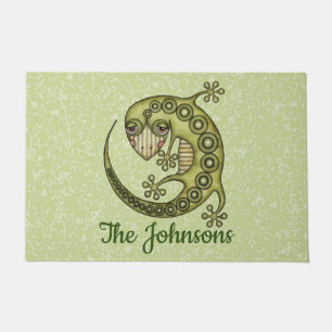Green Lizard Doormat
