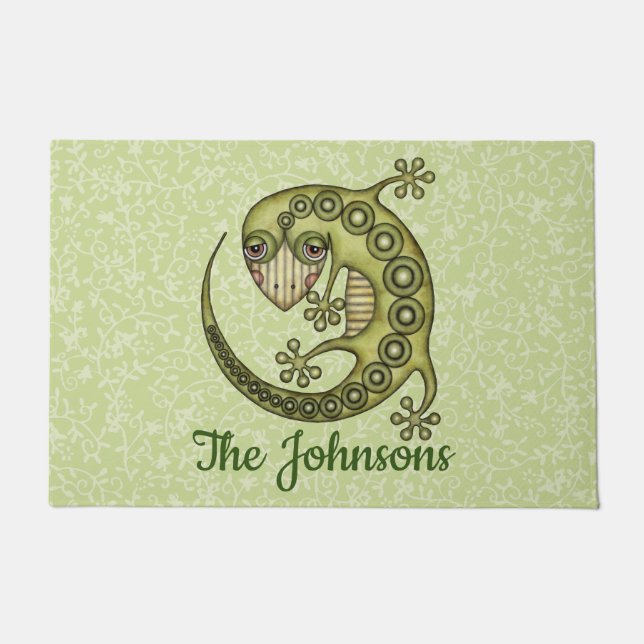 Green Lizard Doormat (Front)