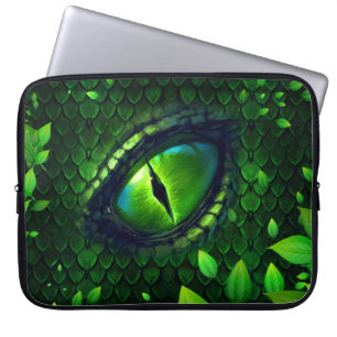 Green Lizard Eye Laptop Bag
