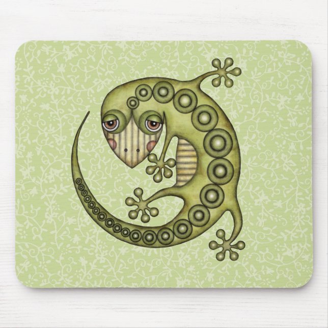 Green Lizard Mouse Mat (Front)