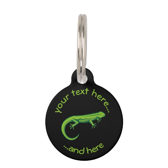 Green Lizard Pet Tag (Front)