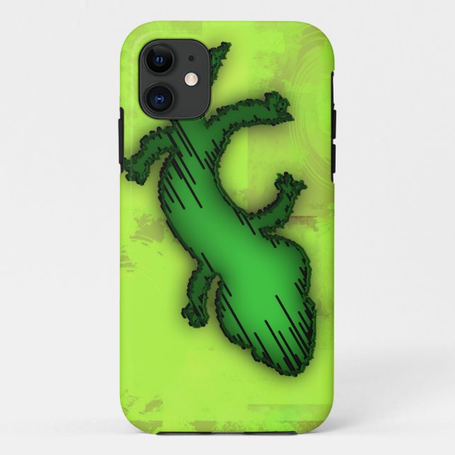 Green Lizard Phone Case (Back)