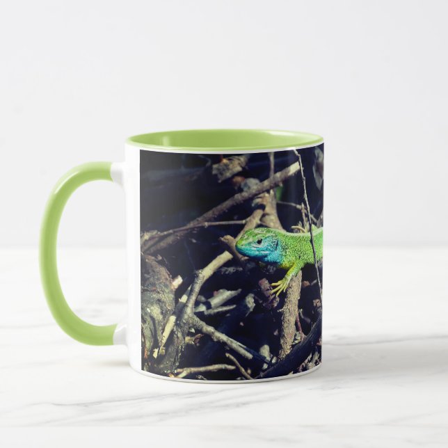 Green Lizard photo Mug (Left)