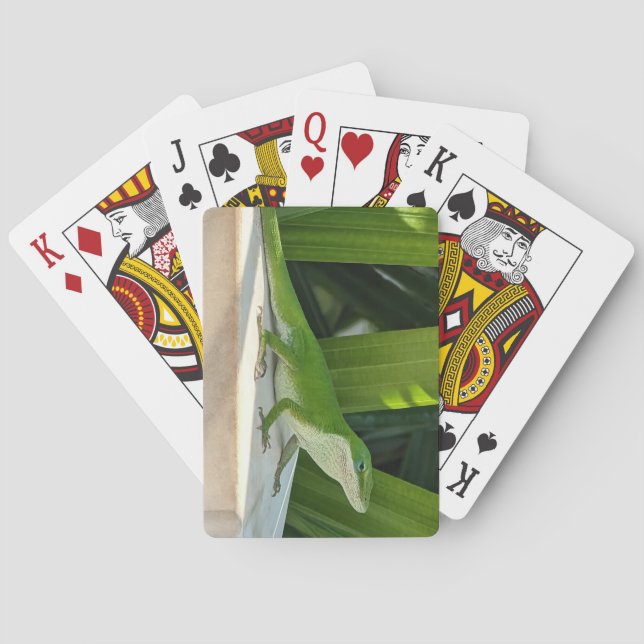 Green Lizard Playing Cards (Back)
