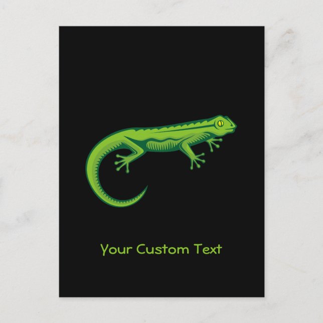Green Lizard Postcard (Front)