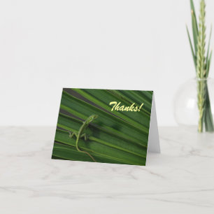 Green Lizard Thank You card