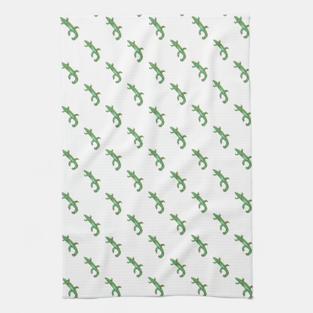 green lizard towel (Vertical)