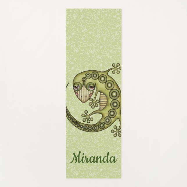 Green Lizard Yoga Mat (Front)