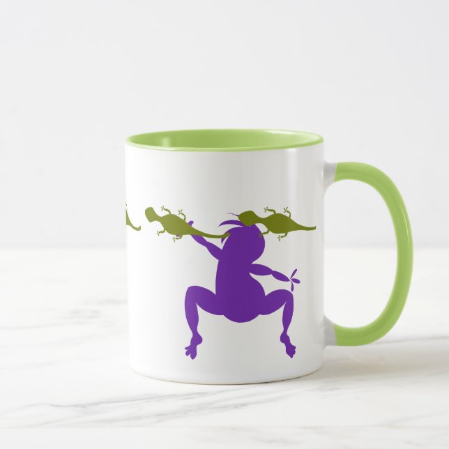 Green Lizards & Purple Dancing Kokopelli Mug (Right)