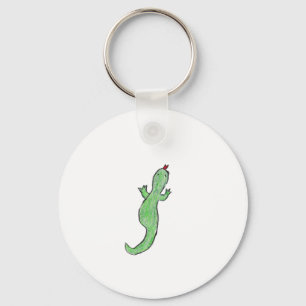 Green Lizzard Key Ring