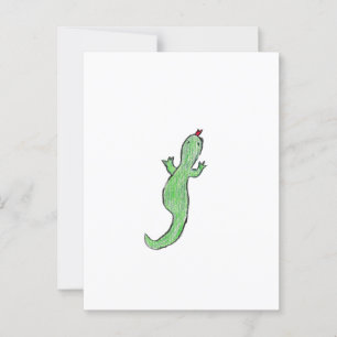 Green Lizzard Postcard