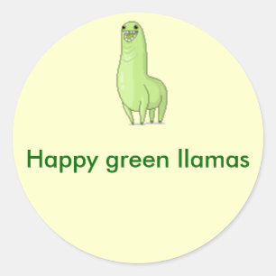 Green llama Sticker