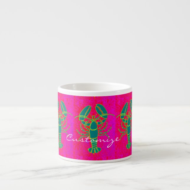 green lobster pink Thunder_Cove Espresso Cup (Front)