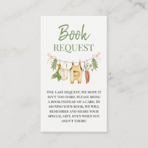 Green Locally Grown Baby Shower Babok Request Card