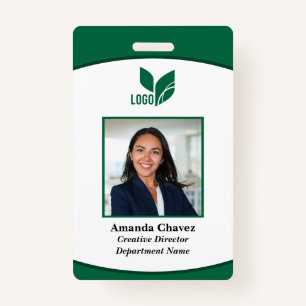 Green Logo Business Employee Photo ID ID Badge