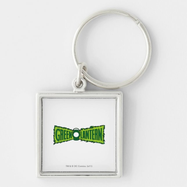 Green Logo Flames Key Ring (Front)