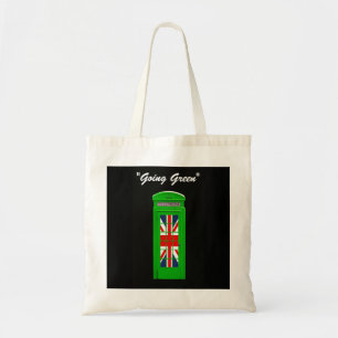 Green London phone box Tote Bag