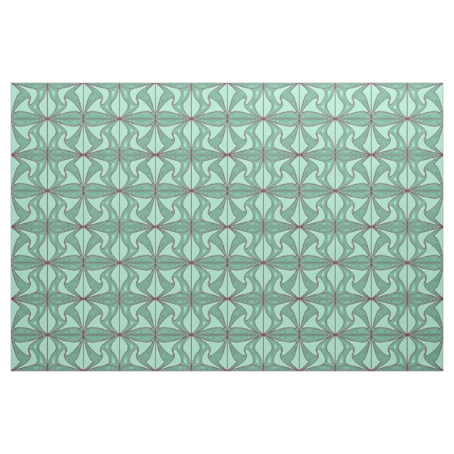Green Lotus fabric (Fat Quarter)