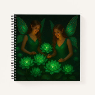 Green Lotus Fairies Hardcover Art Journal