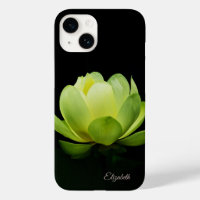 Green Lotus Flower Black