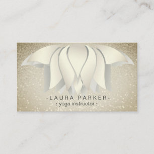 Green Lotus Flower Yoga Healing Meditation Business Card