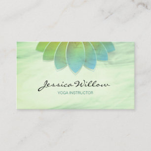 Green Lotus Yoga Instructor Business Card
