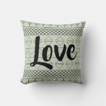 Green Love Aztec Pattern Print Geometric Southwest