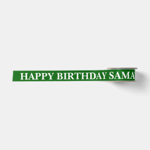 Green Love Birthday Wish Ribbon Satin Ribbon