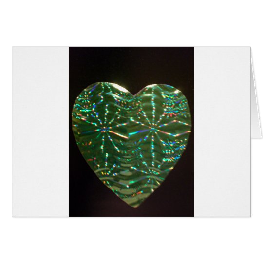 Green Love Heart Card