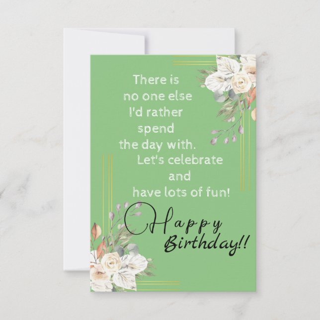 Green lover  card (Front)