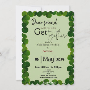 Green lover Getting together Invitation