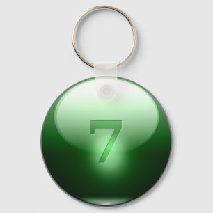 Green Lucky 7 Key Ring