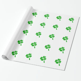 Green lucky charm St. Patrick day Wrapping Paper