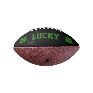 Green lucky clover custom mini football american football