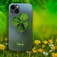 Green Lucky Clover Shamrock Name and Monogram