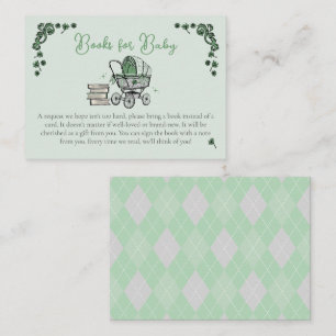 Green Lucky Little Shamrock Books for Baby Enclosure Card